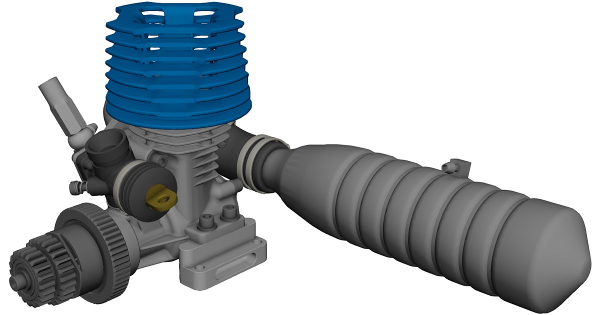 Rc Extract Model RC Model Engine CAD Model - 3D CAD Browser