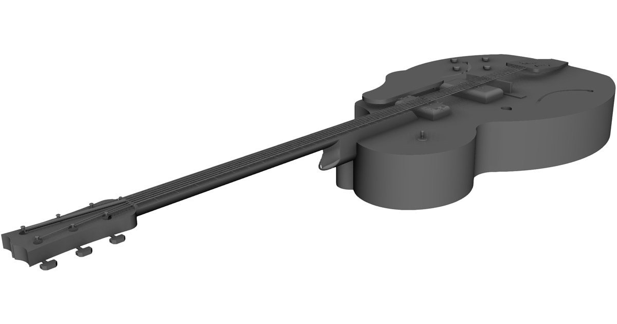 Guitar CAD Model - 3D CAD Browser
