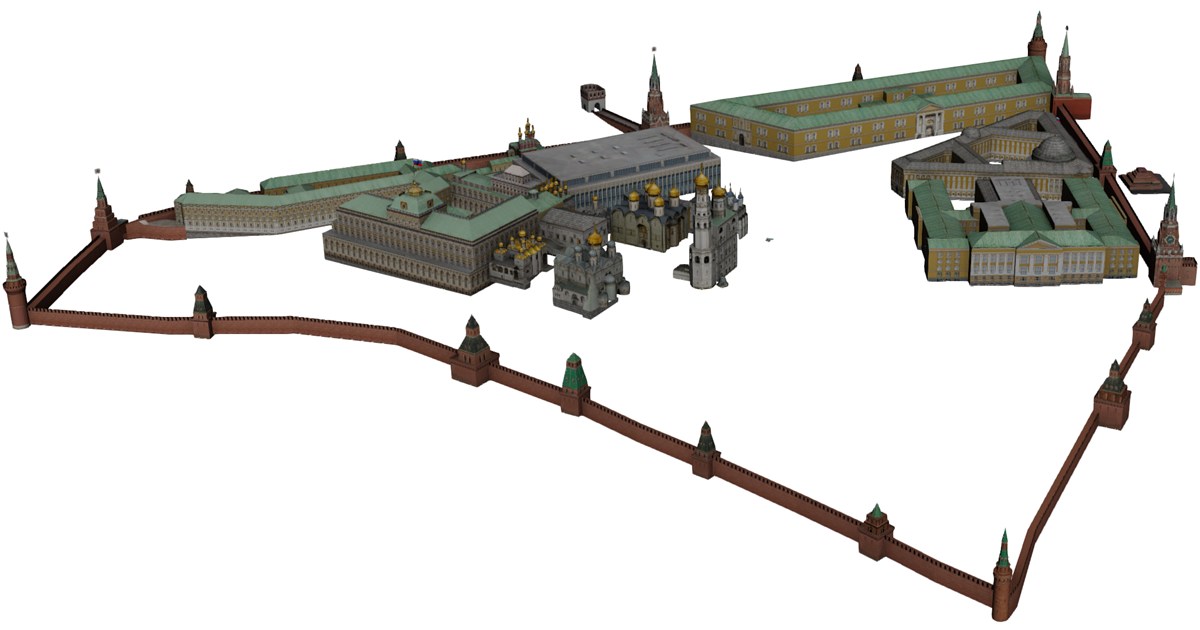 Kremlin Building Layout Files Moscow Kremlin City Center 3D Model - 3D CAD Browser