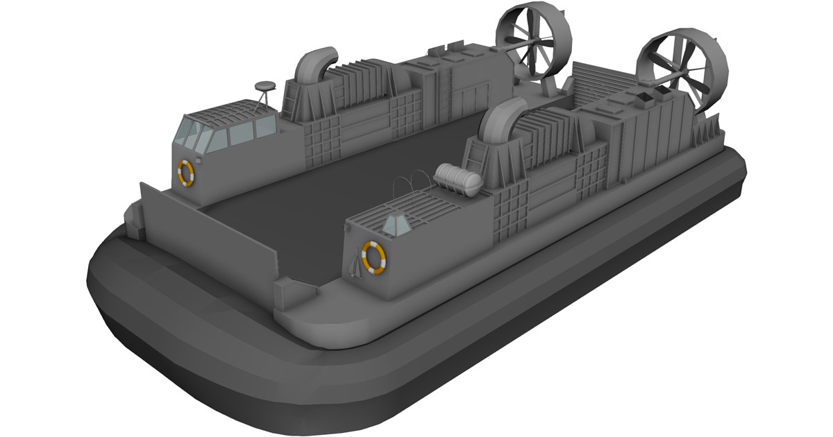 Landing Craft Air Cushion (LCAC) 3D Model - 3D CAD Browser