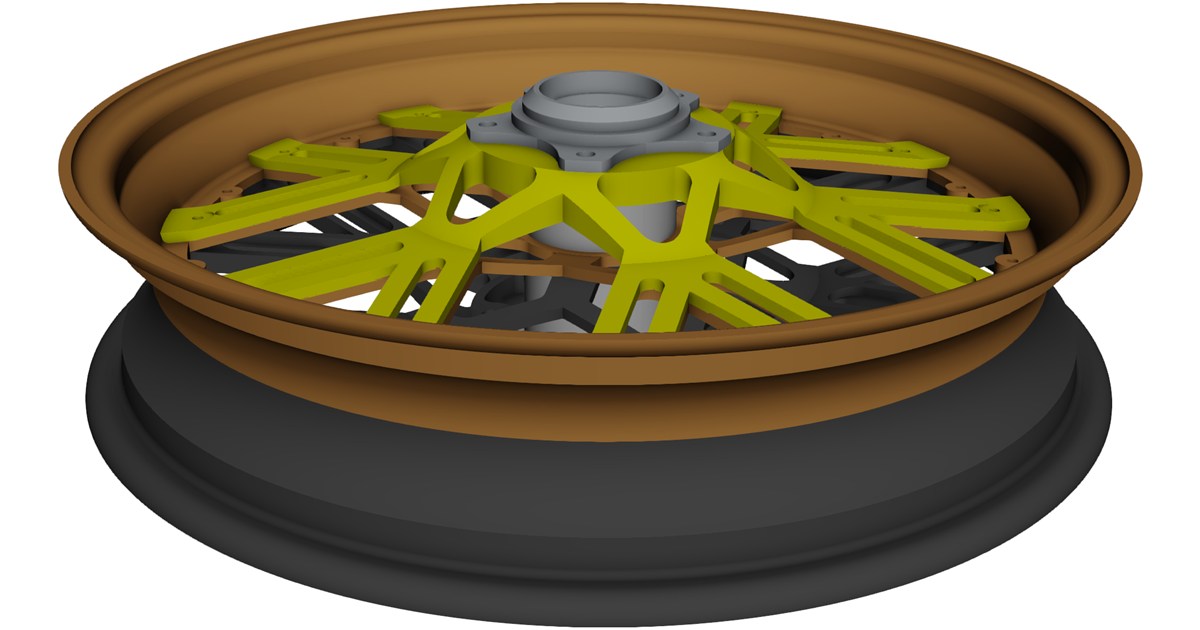 Motorcycle Rim Racing CAD Model - 3D CAD Browser