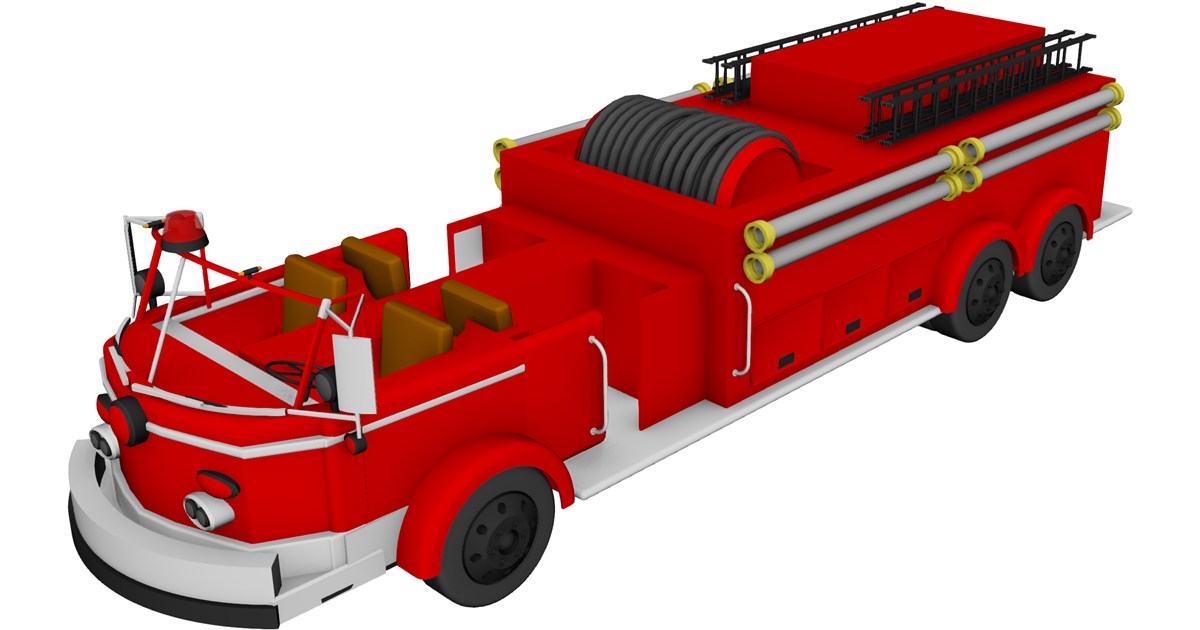 Fire Engine 3D Model - 3D CAD Browser