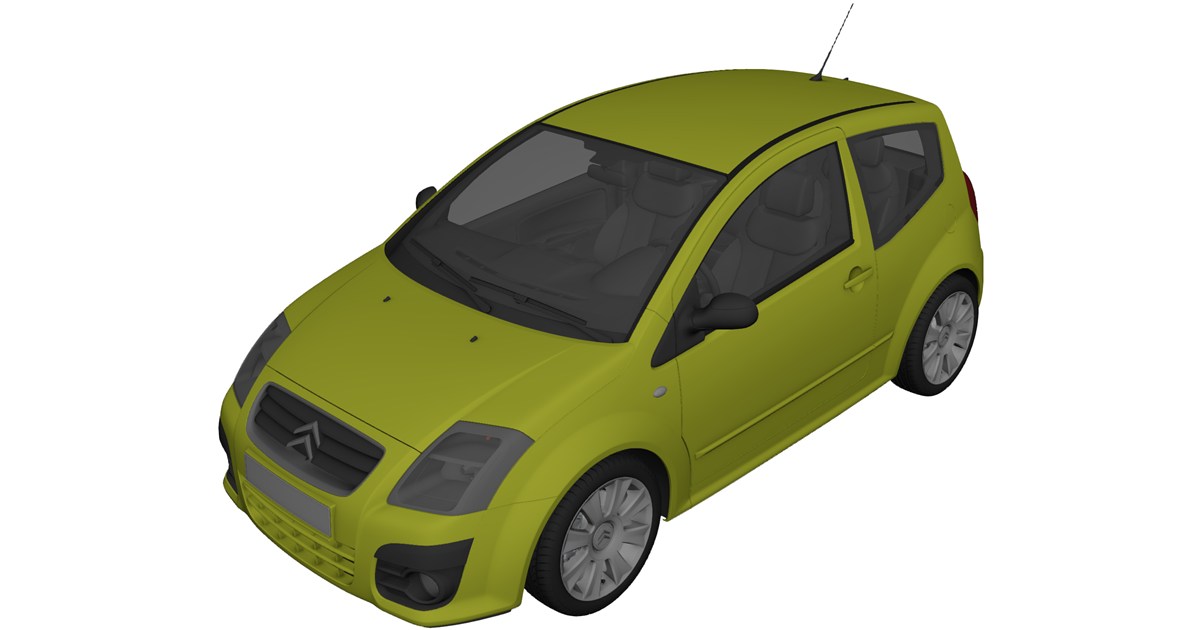Citroen C2 3D Model - 3D CAD Browser