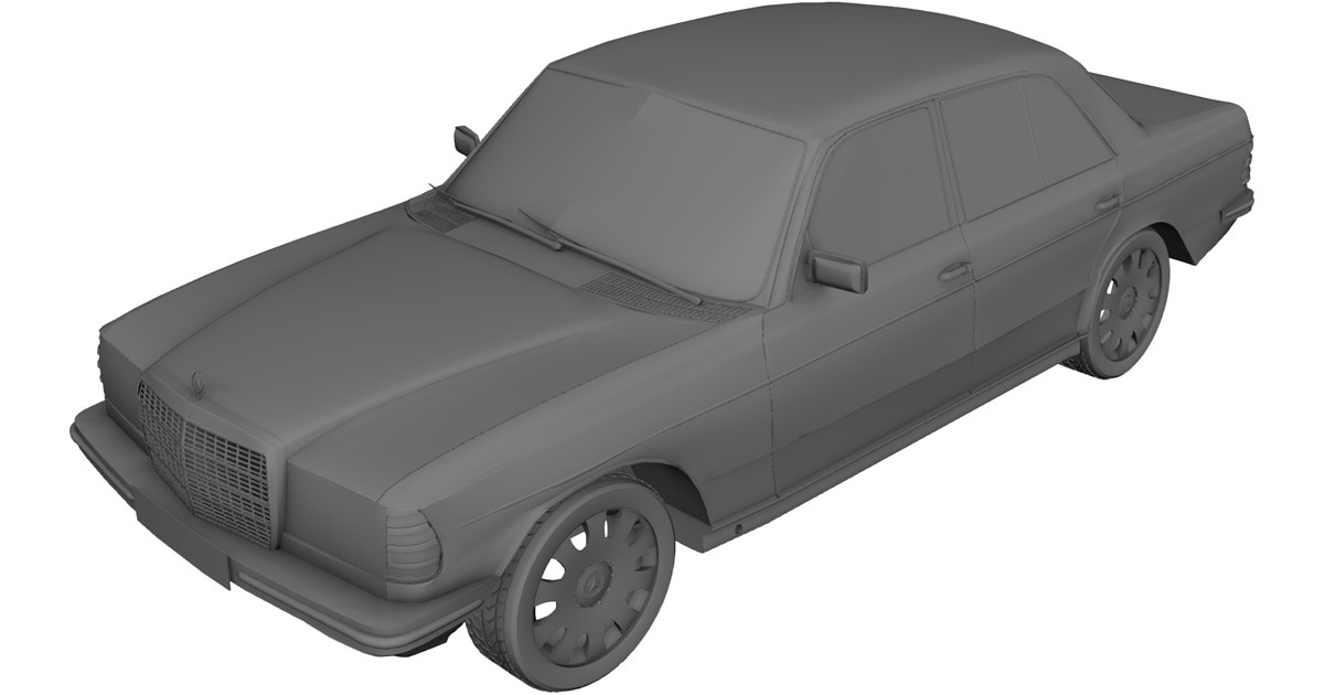 Mercedes-Benz W123 3D Model - 3D CAD Browser
