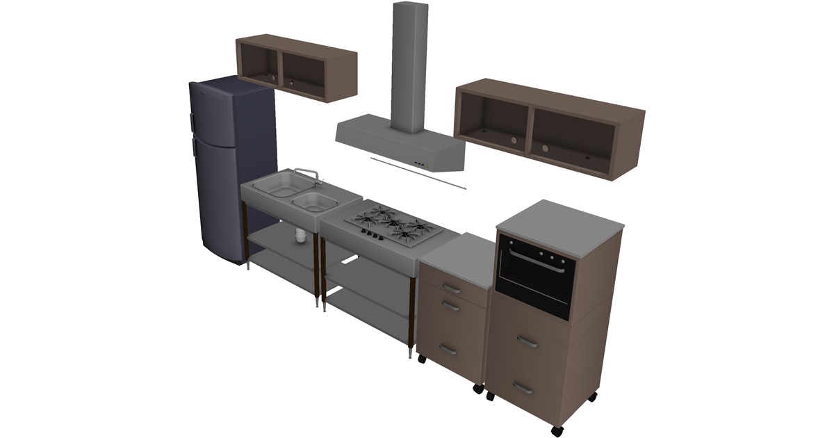Kitchen 3D Model - 3D CAD Browser