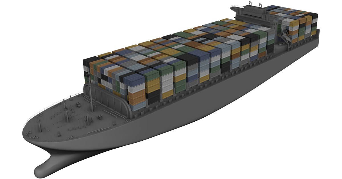 Container Ship 3D Model - 3D CAD Browser
