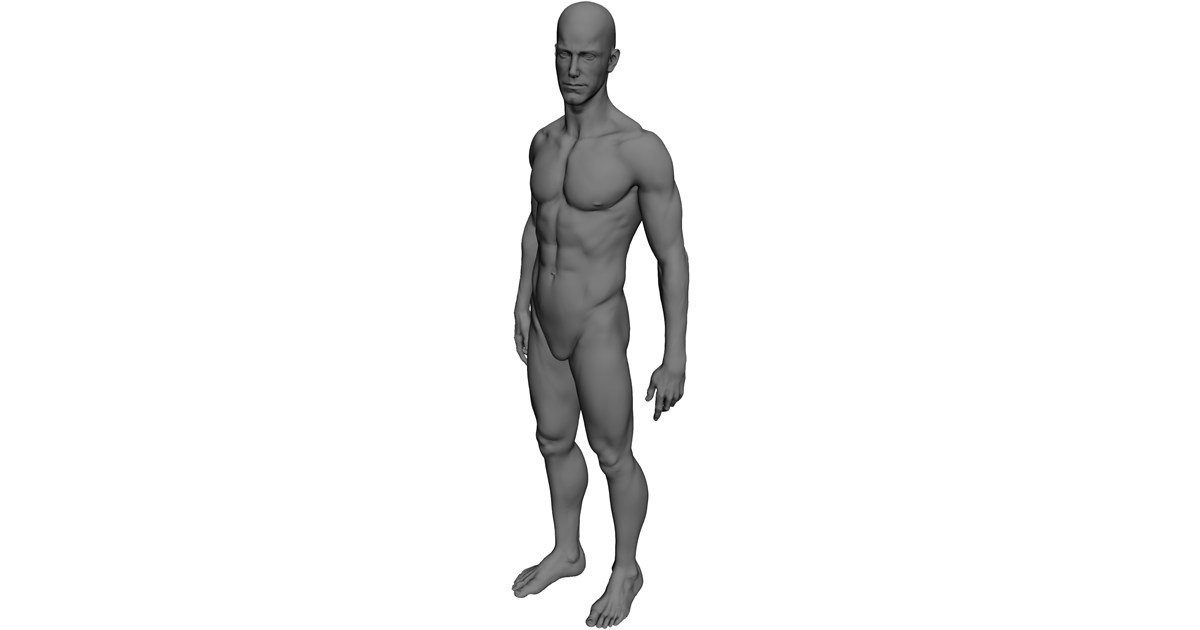 Man Athlete Standing 3D Model - 3D CAD Browser