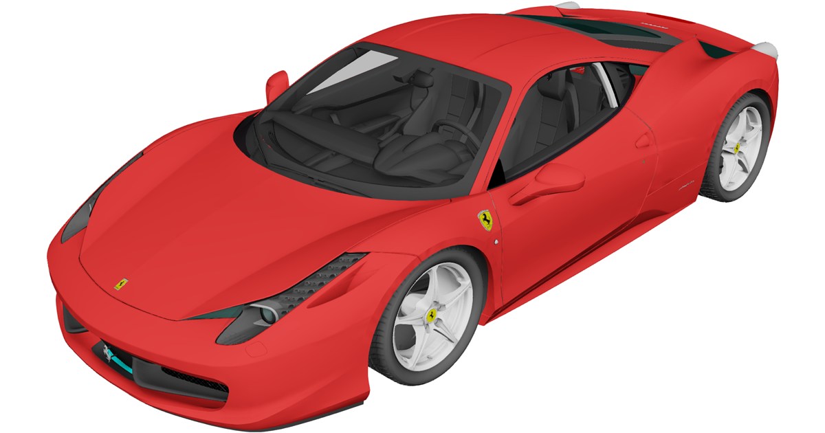 Ferrari 458 Italia F142 3D Model (2010) - 3D CAD Browser