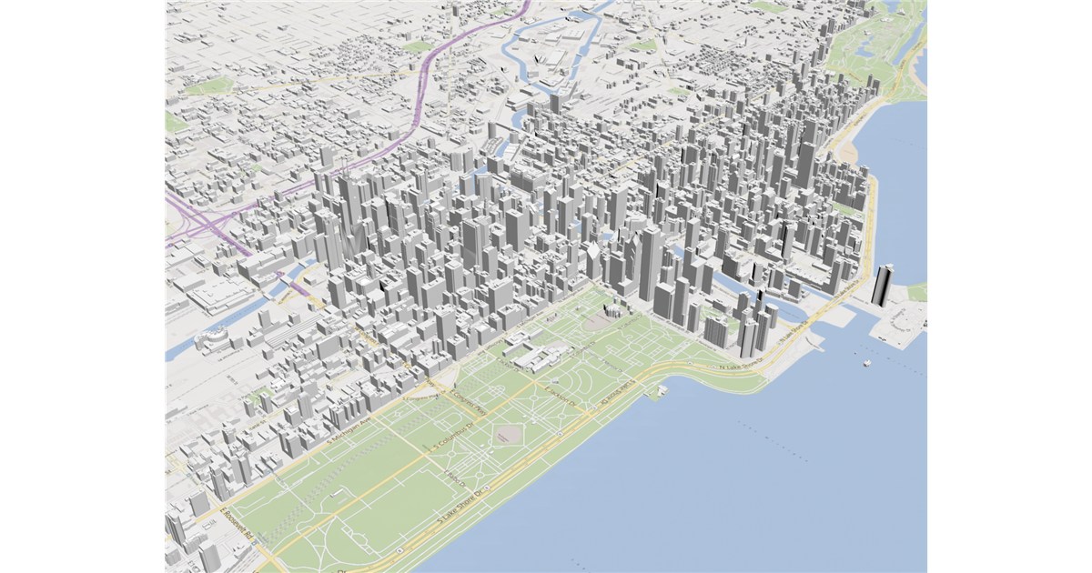 Chicago City Map 3D Model - 3D CAD Browser