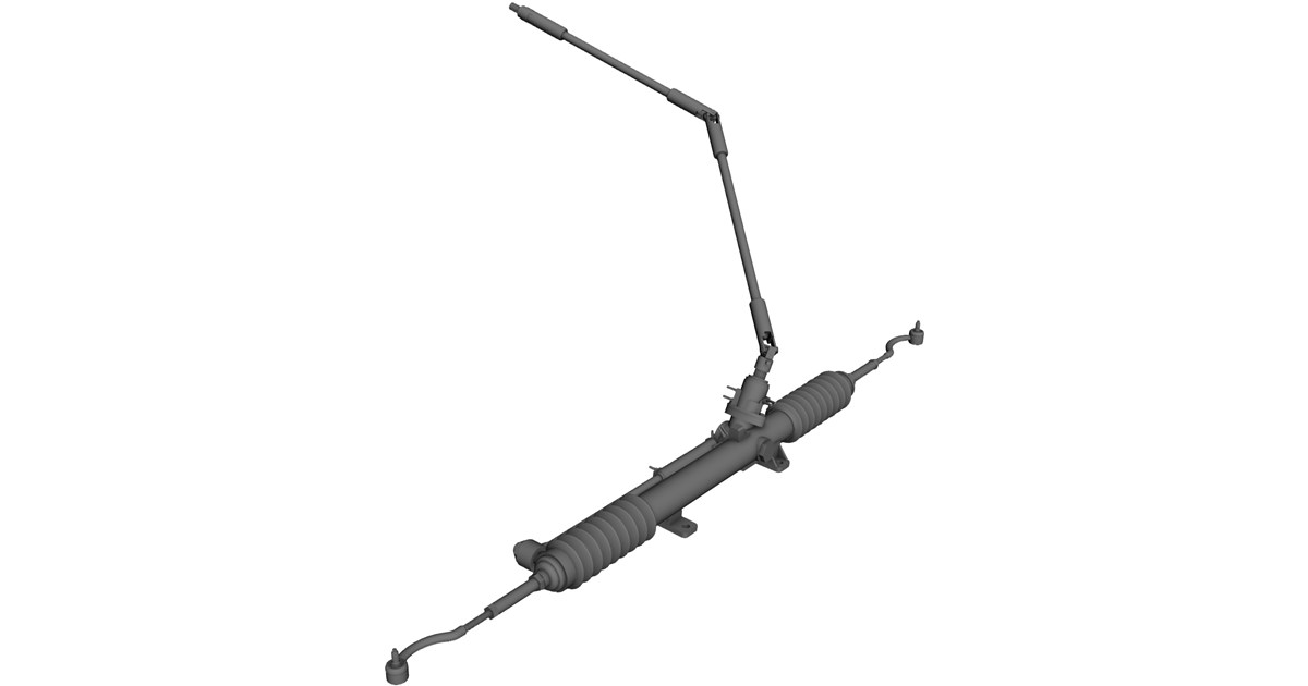 Rack and Pinion Car Steering CAD Model - 3D CAD Browser