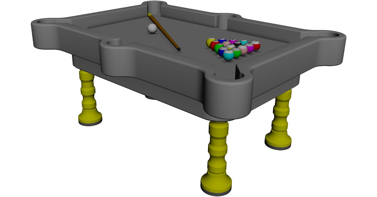 Pool Table CAD Model - 3D CAD Browser
