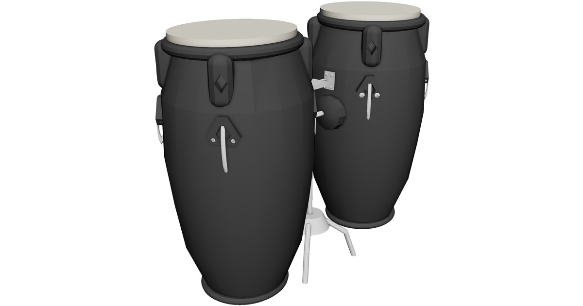 Bongo Percusion Instrument 3D Model - 3D CAD Browser