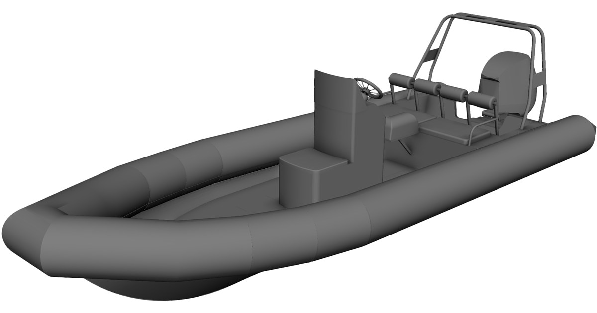 Raptor Rigid Inflatable Boat (Rib) 6.95m CAD Model - 3D CAD Browser