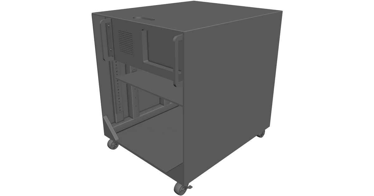 Audio/Server Rack with 4U Instrument 19-inch CAD Model - 3D CAD Browser