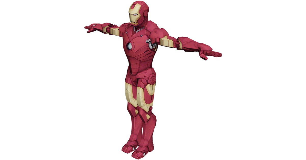 Iron Man Low Poly 3D Model - 3D CAD Browser