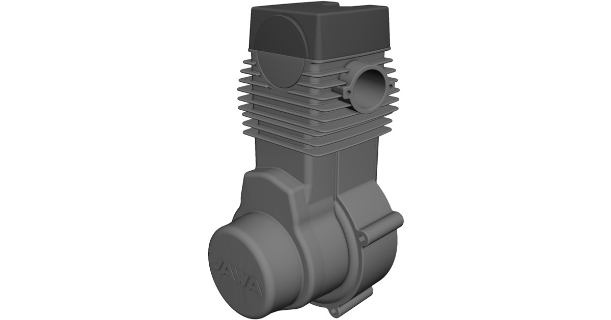 Jawa 500CC Engine CAD Model - 3D CAD Browser