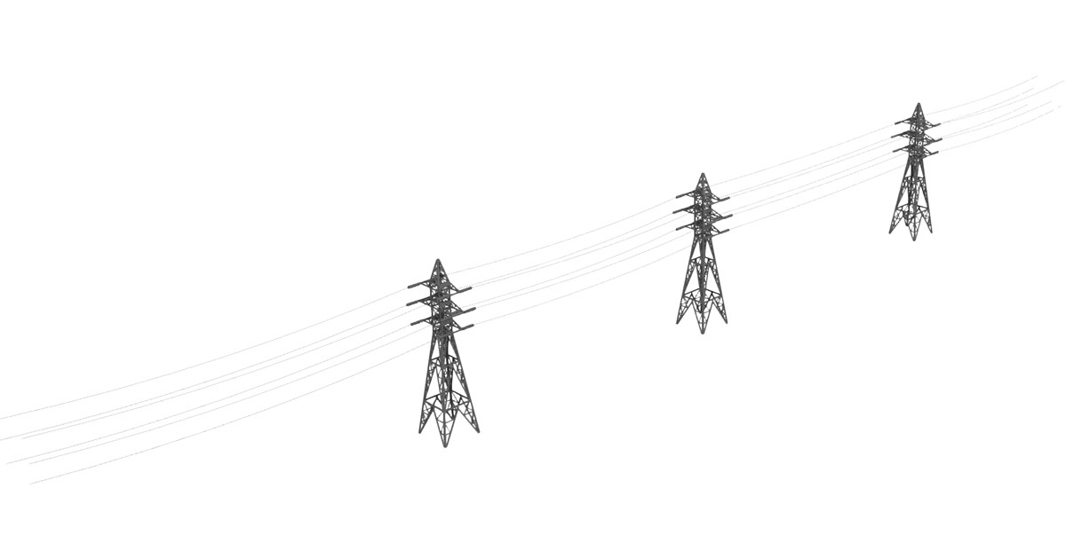 Power Line Cad Model CHP Powerline 3pcs 3D Model - 3D CAD Browser