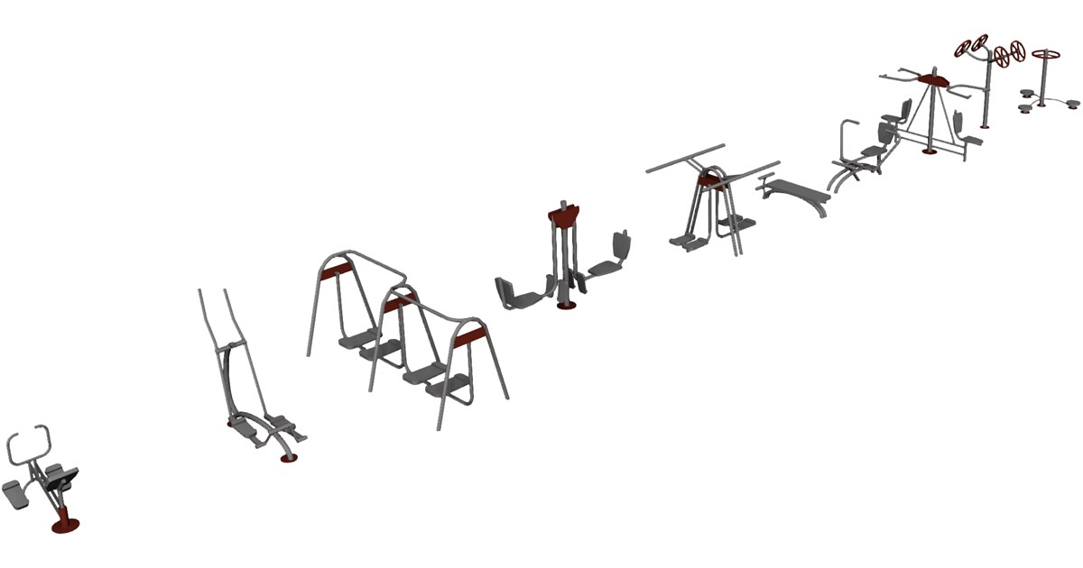 Sport Fitness Set 3D Model - 3D CAD Browser
