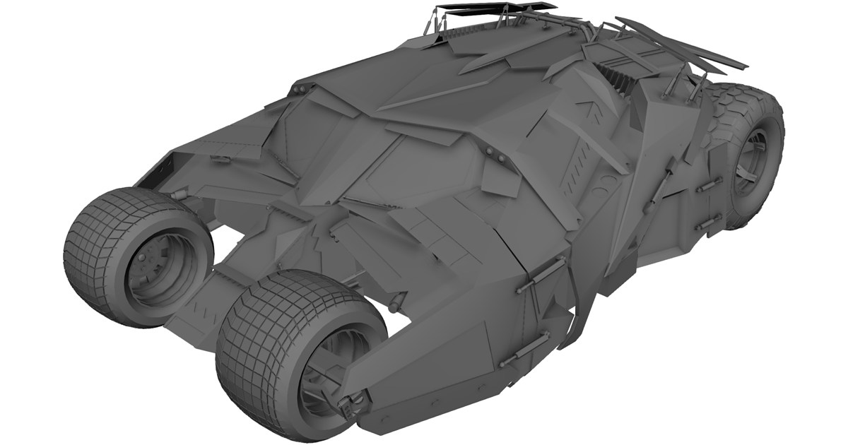 Batmobile Tumbler Car 3D Model - 3D CAD Browser