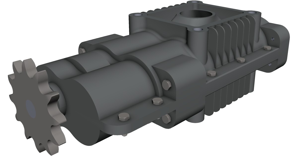 Roots Air Compressor CAD Model - 3D CAD Browser