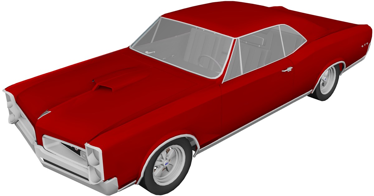 Pontiac GTO 3D Model (1966) - 3D CAD Browser