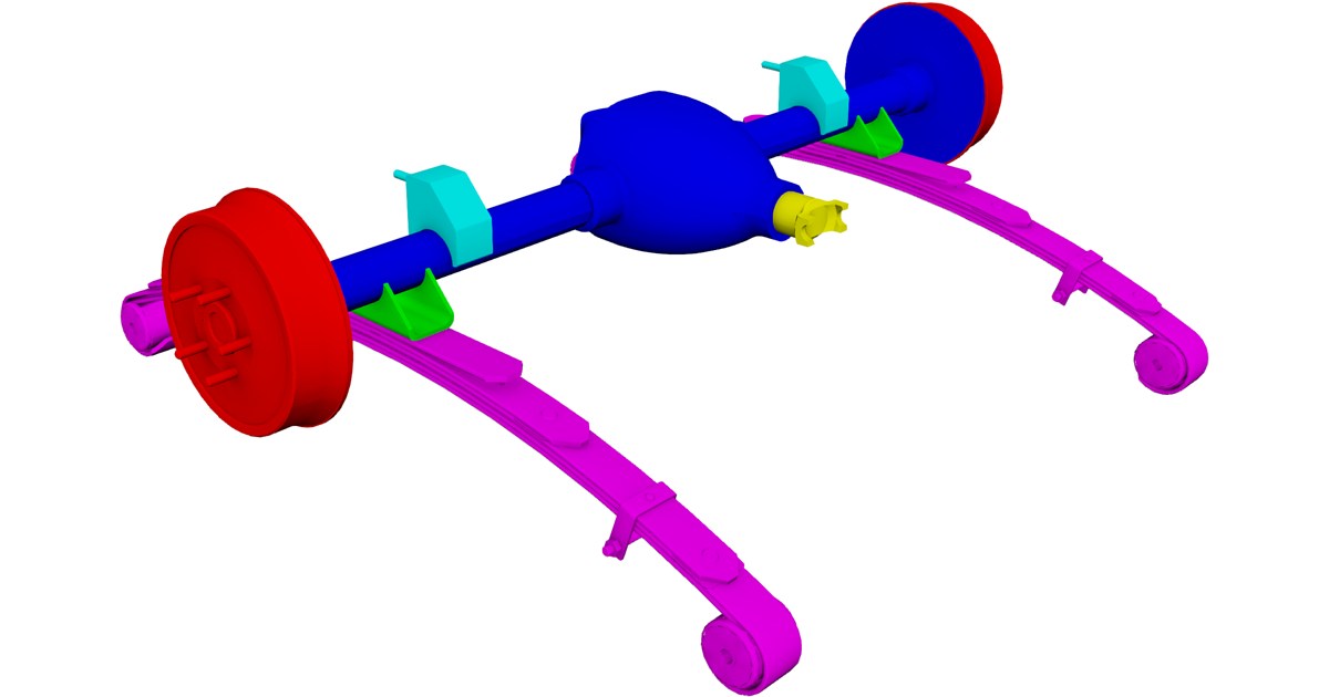 Rear Axle Assembly 3D Model - 3D CAD Browser
