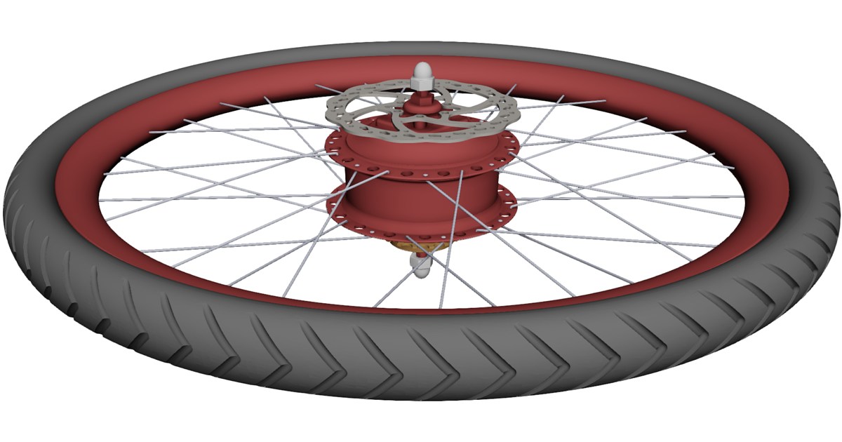 Rear Wheel with CVT Hub CAD Model - 3D CAD Browser