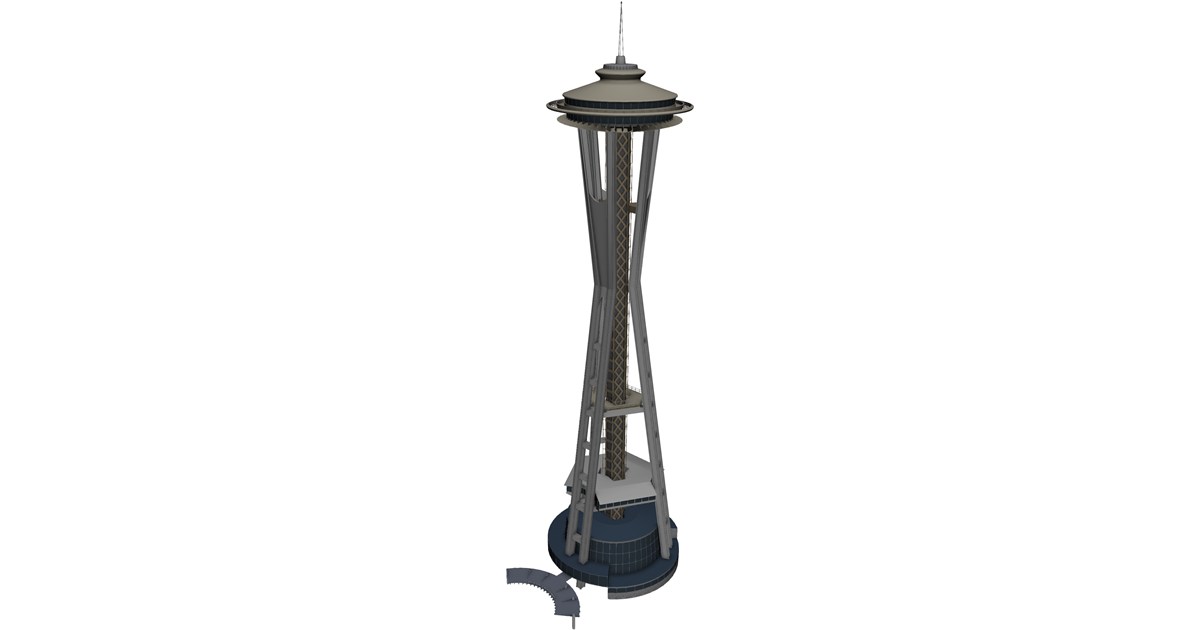 Seattle Space Needle 3D Model - 3D CAD Browser