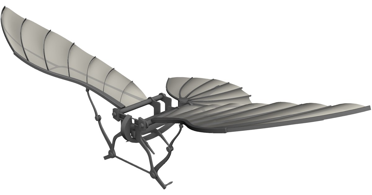 Flying Machine Luca Fly Machine Leonardo Da Vincy 3D Model - 3D CAD Browser