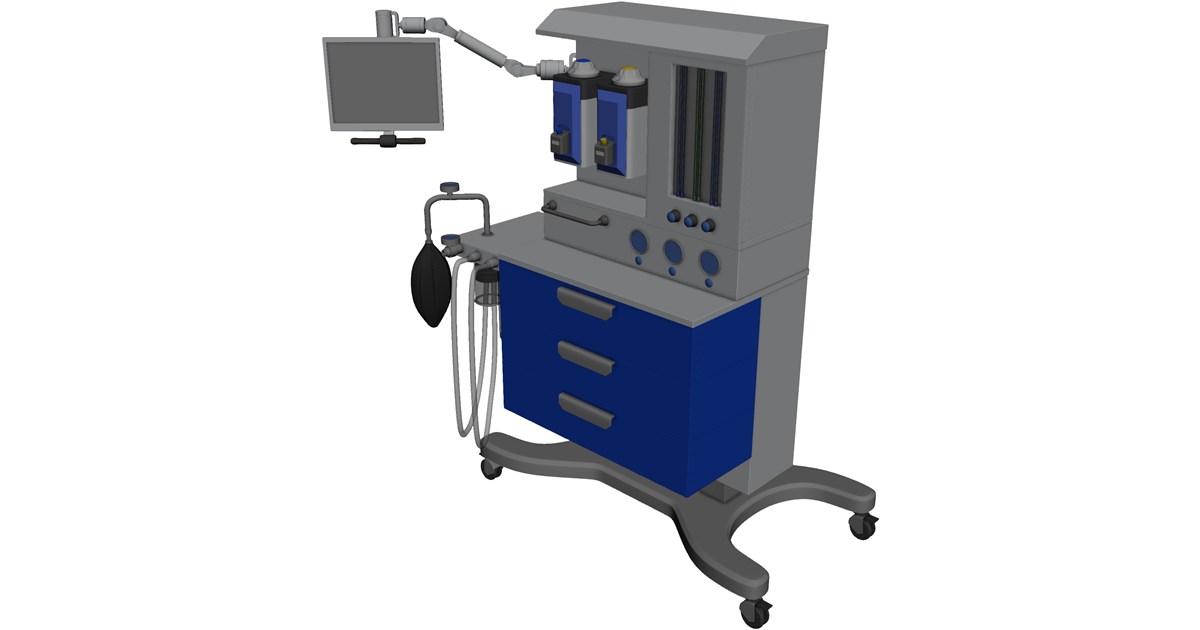 Anesthesia Machine 3D Model - 3D CAD Browser