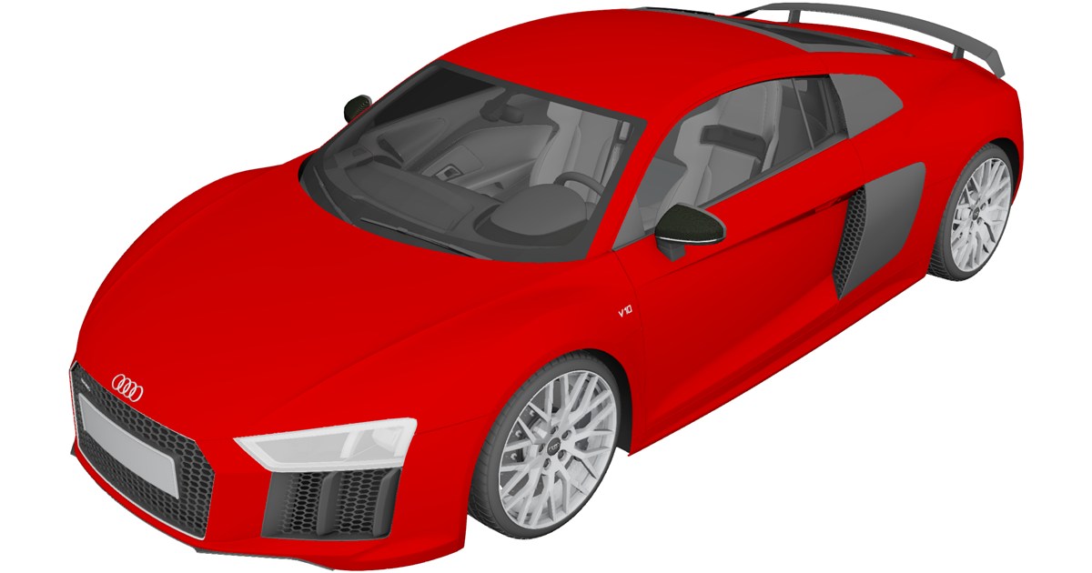 Audi R8 V10 Plus 3D Model (2016) - 3D CAD Browser