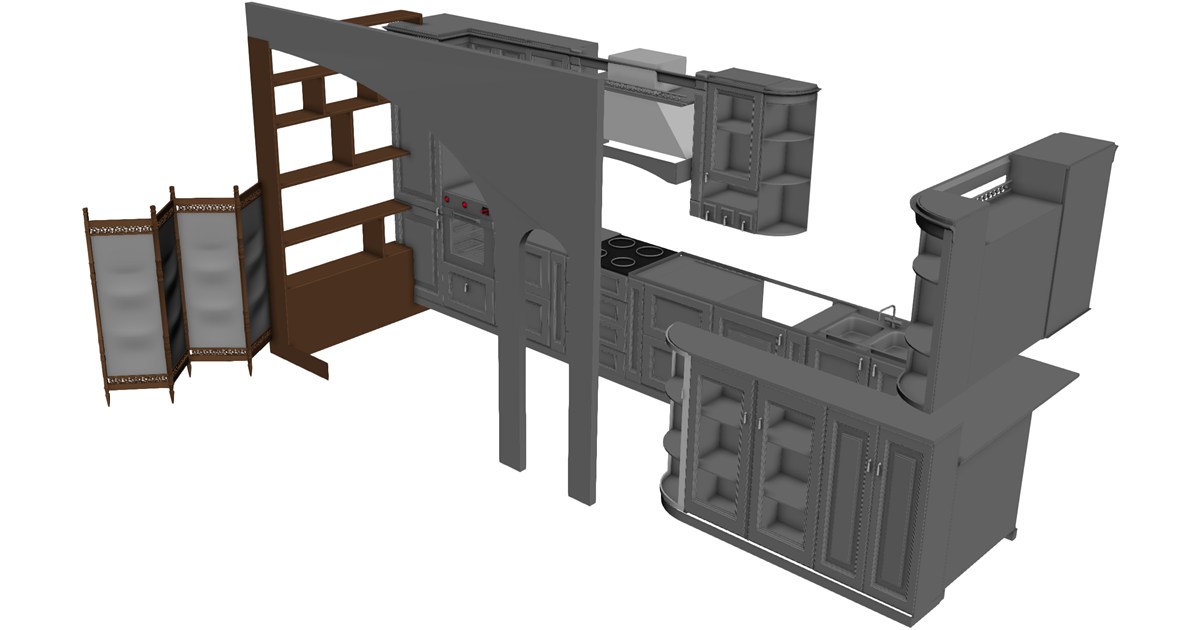 Kitchen 3D Model - 3D CAD Browser