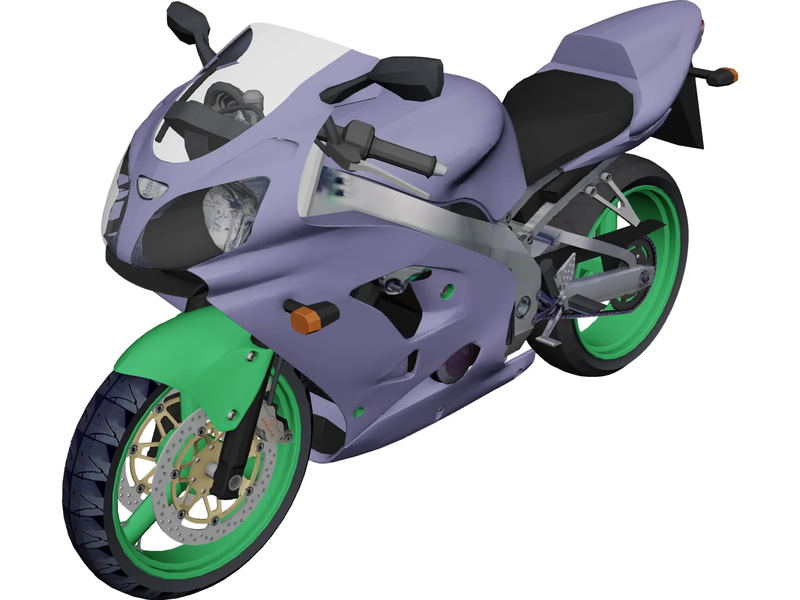 Kawasaki ZX9R 3D Model