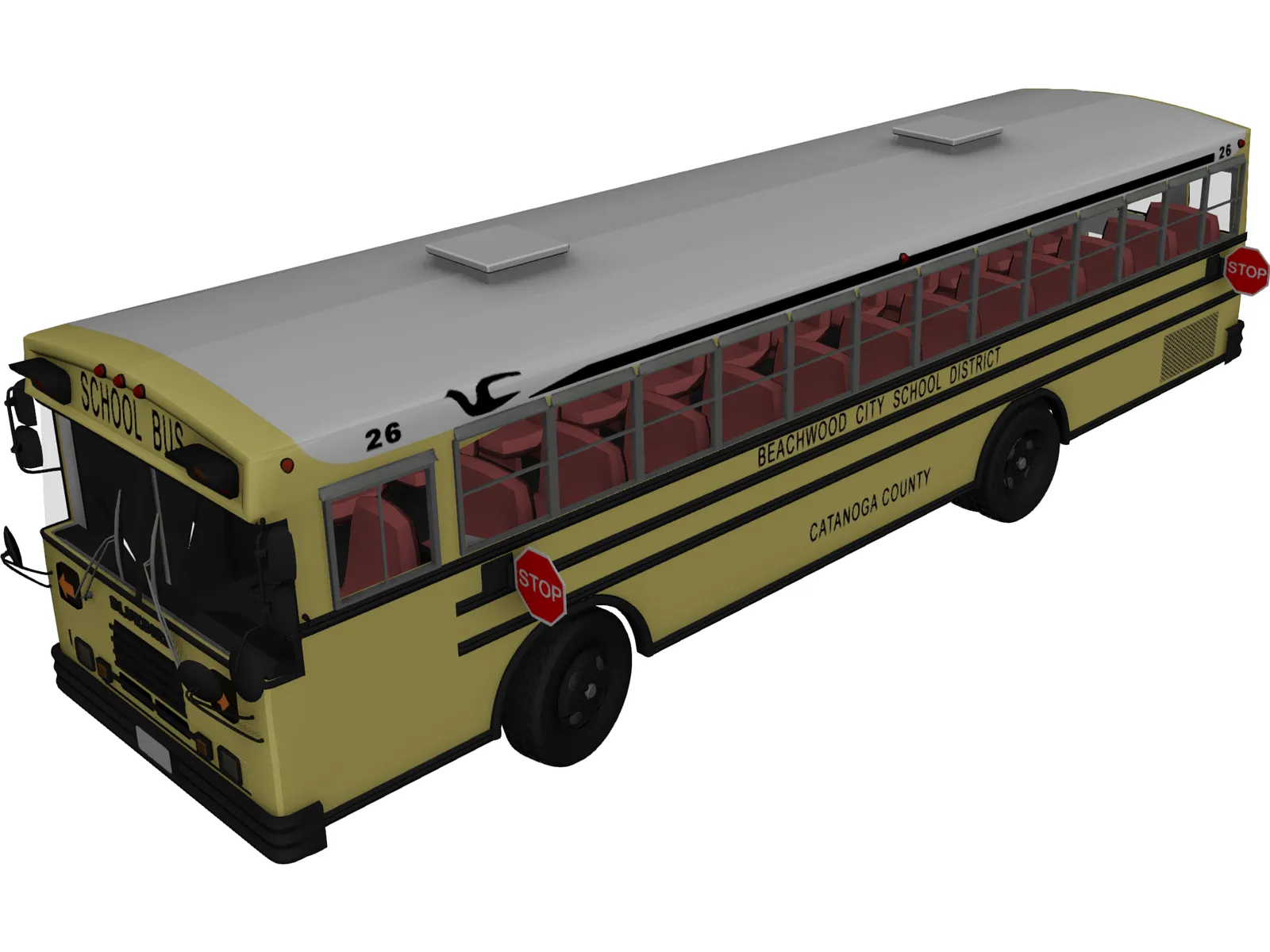 School Bus 3D Model