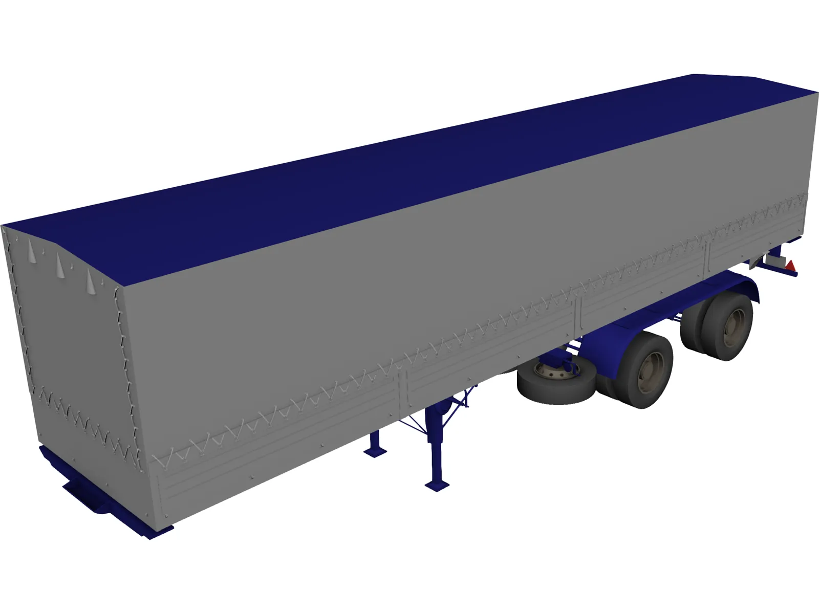 Renault Magnum Semi Trailer 3D Model