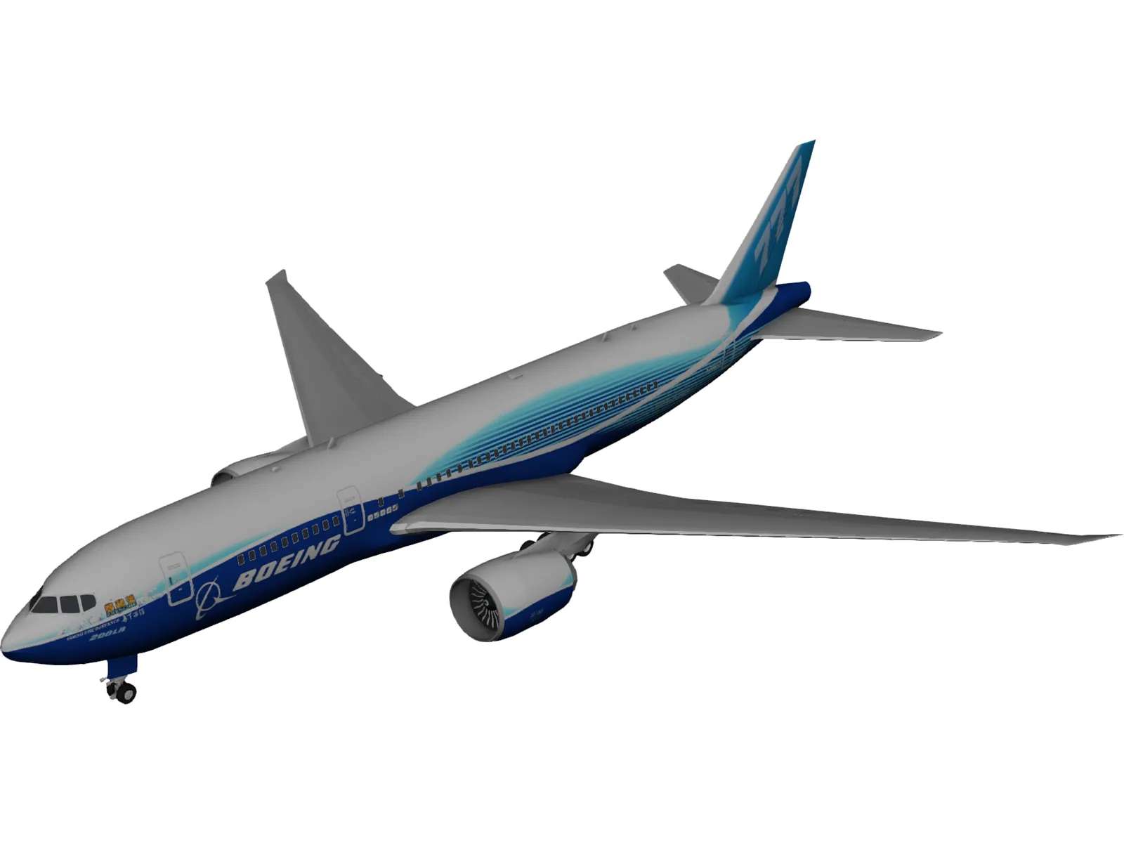 Boeing 777-200 3D Model