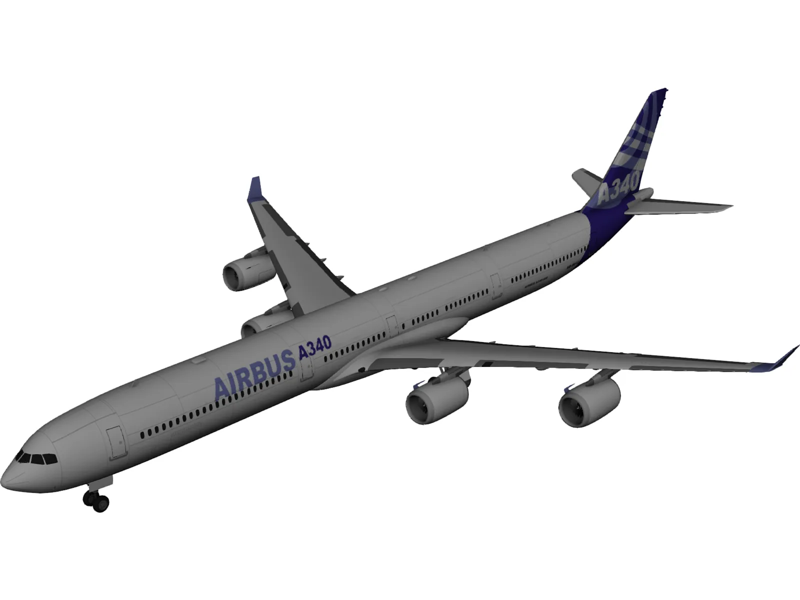 Airbus A340-600 Airliner  3D Model