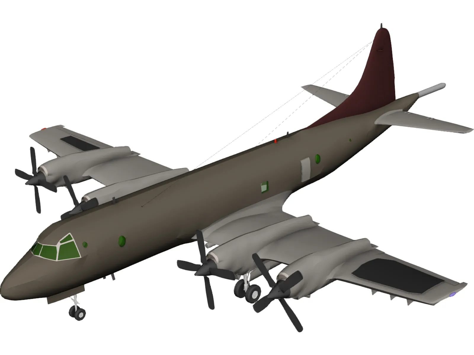 Lockheed P-3C Orion 3D Model