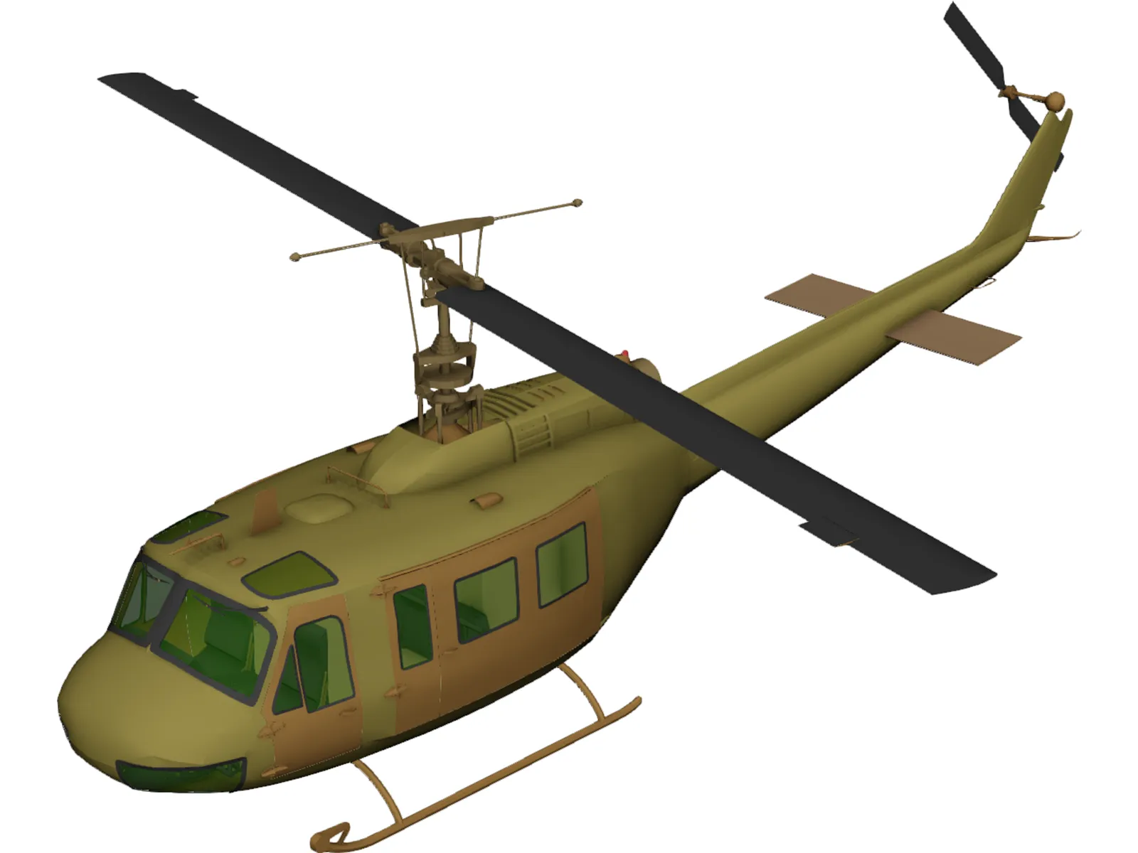 Bell UH-1H Iroquois 3D Model