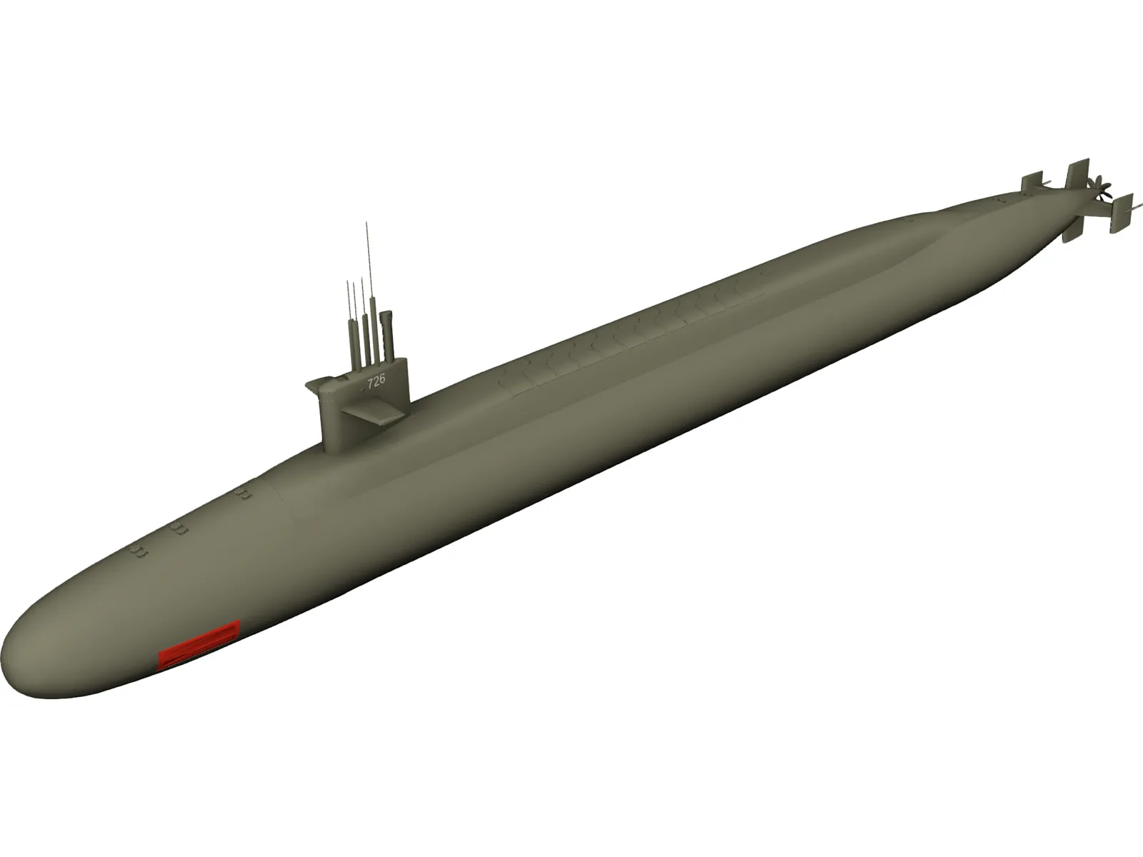 USS Ohio 3D Model