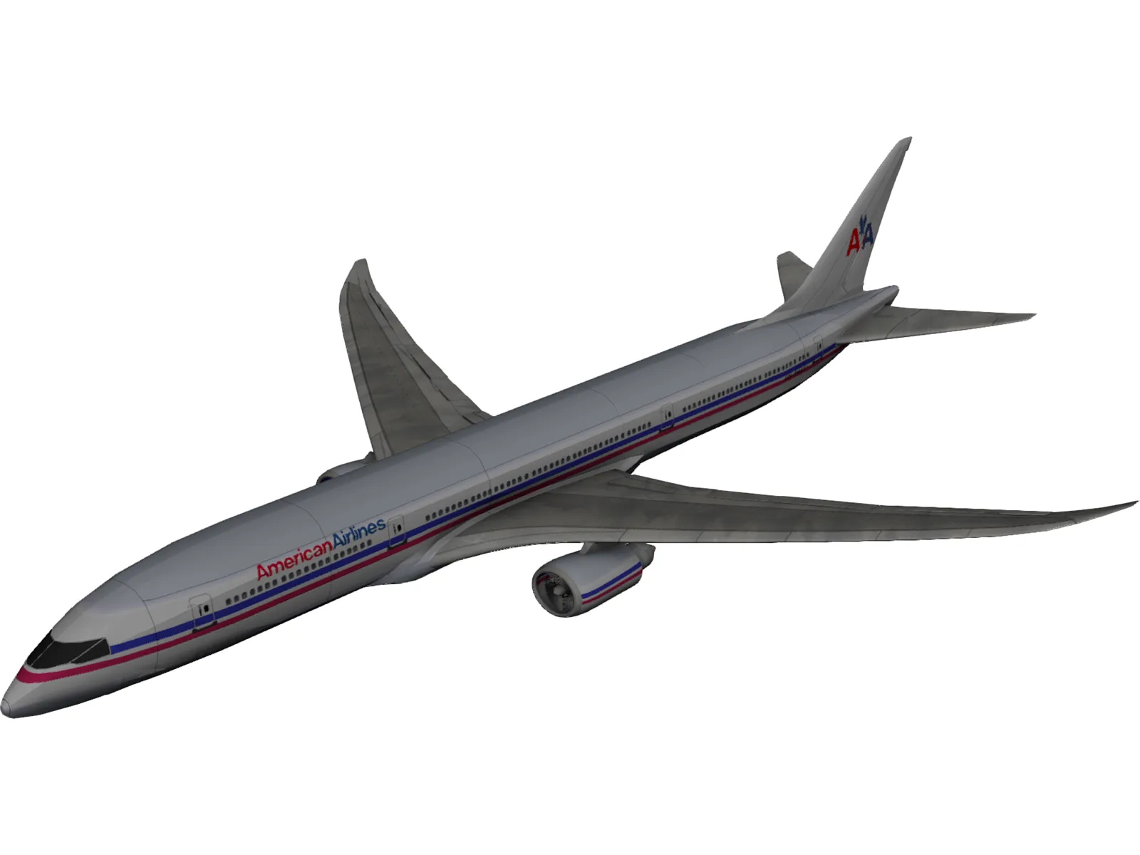 Boeing 787 American Airlines 3D Model