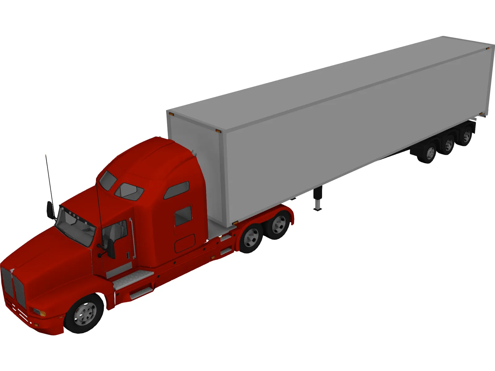 Kenworth T600 with Trailer 3D Model