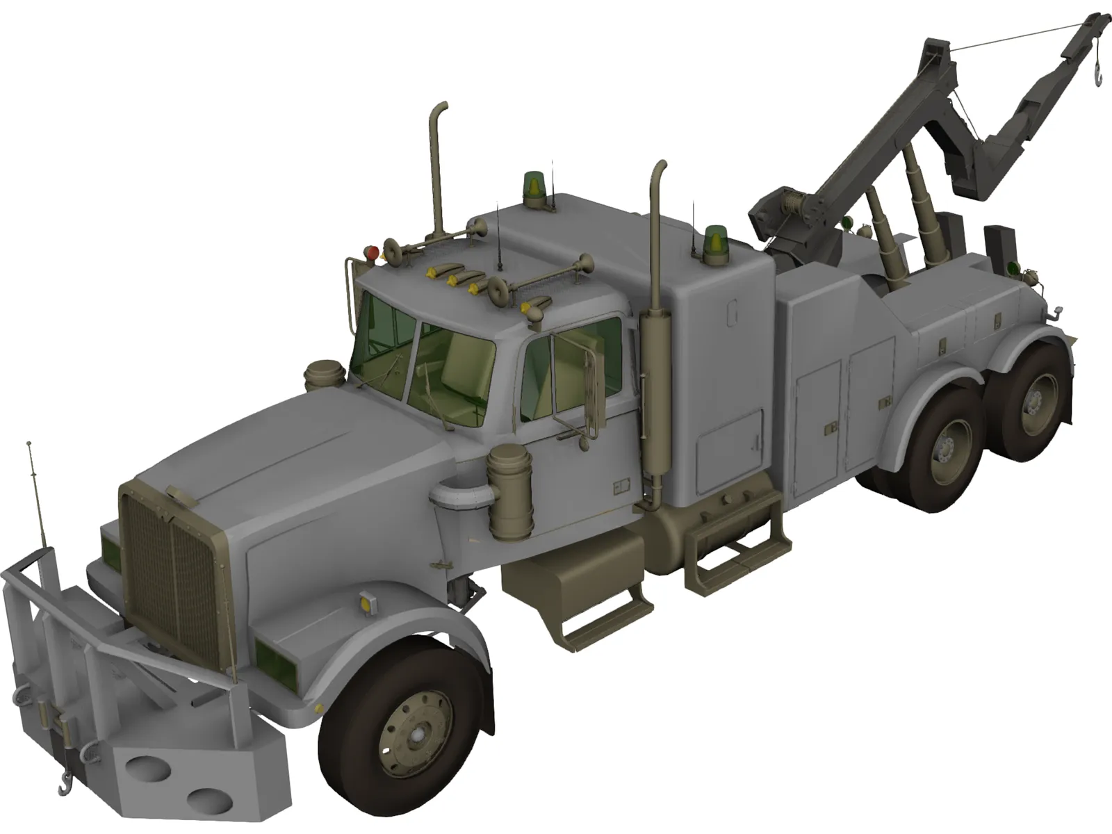 Wreck Recovery Truck 3D Model