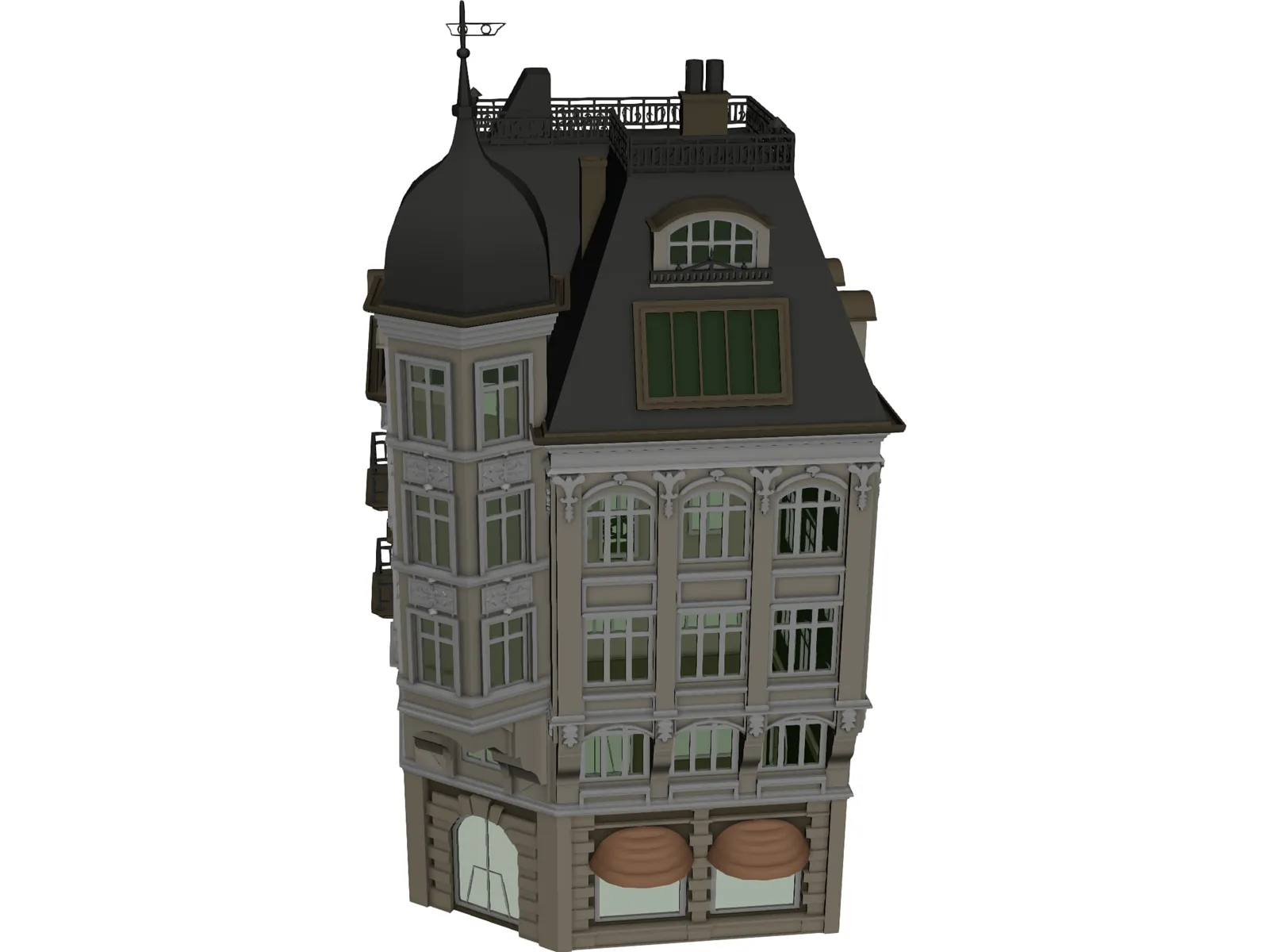 Bank Victorian 3D Model