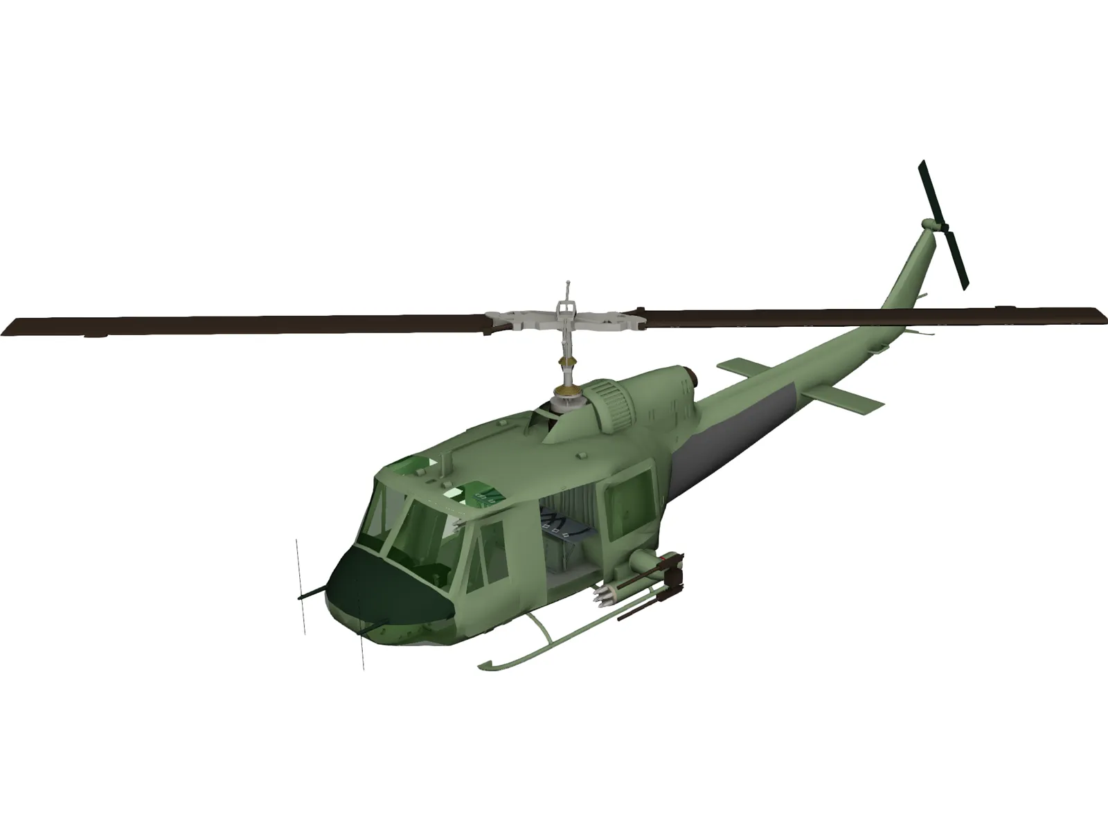 Bell UH-1H Huey 3D Model