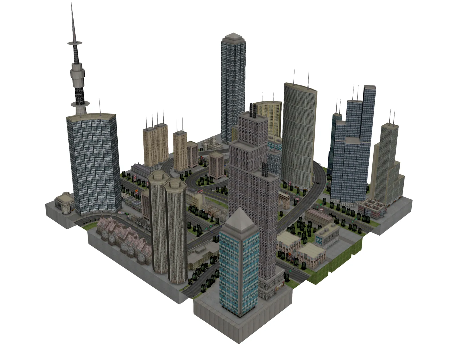 City Part Metropolis 3D Model