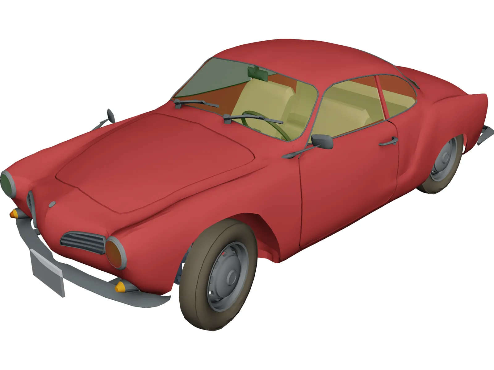 Volkswagen Karmann Ghia (1968) 3D Model