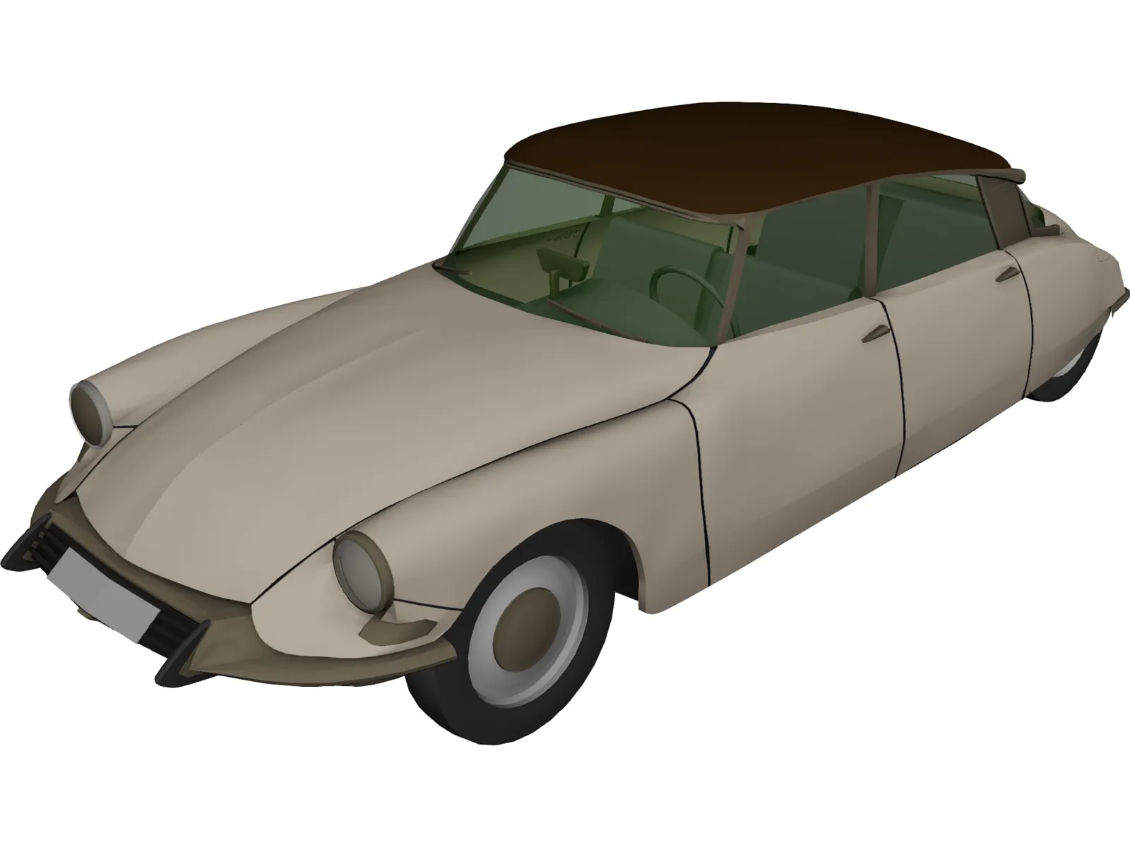 Citroen DS19 (1966) 3D Model