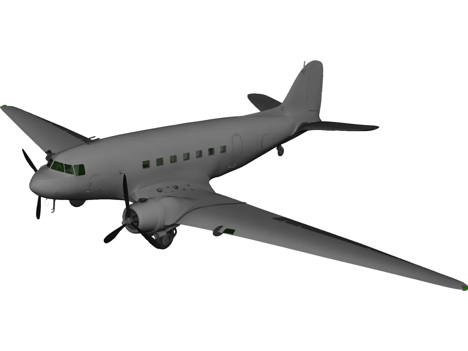 Douglas DC-3 3D Model