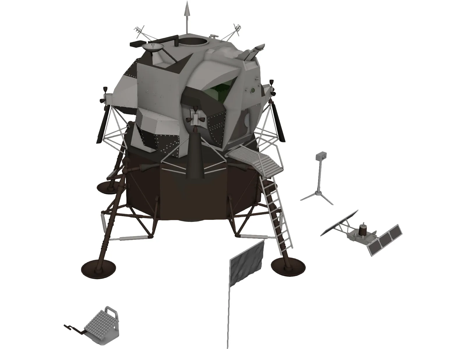 Eagle First Lunar Landing 3D Model